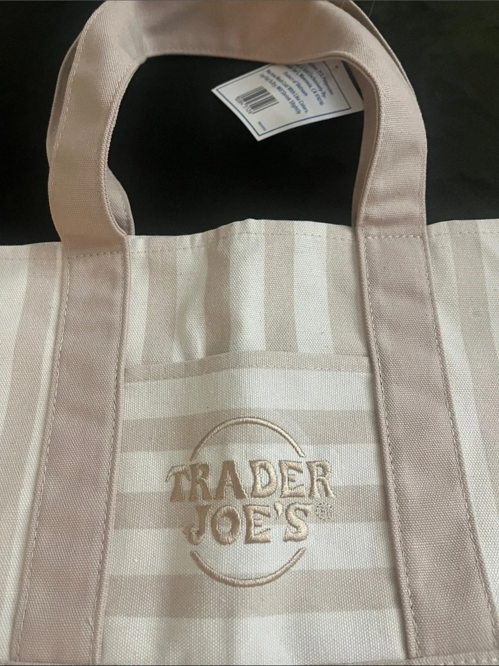 Trader Joe’s Striped mini Canvas Tote Bag